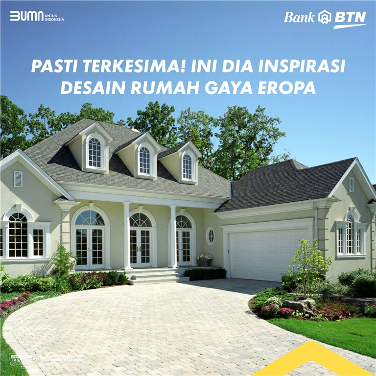 Pasti Terkesima! Ini Inspirasi Desain Rumah Gaya Eropa Modern